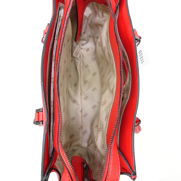 New GUESS Gabi Girlfriend Satchel Red Handbag - Picture 5 of 15